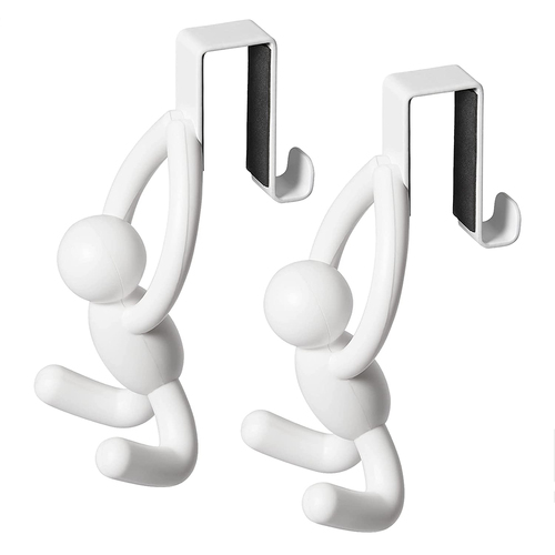 2pc Umbra Buddy Over The Cabinet Door Hook White 6x7.4x13cm