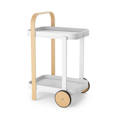 Umbra Bellwood Beverage Bar Cart White/Nat 53x44x80cm