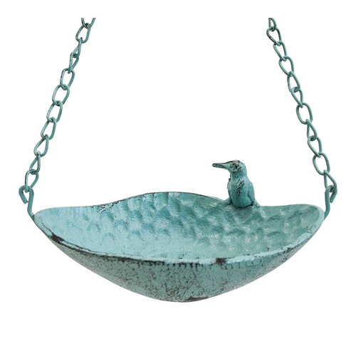 LVD Metal 48cm Hanging Bird Feeder Decor - Antique Blue
