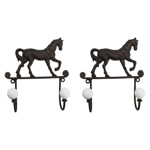 2PK LVD Double Horse Hook Decorative Home Decor Organisation