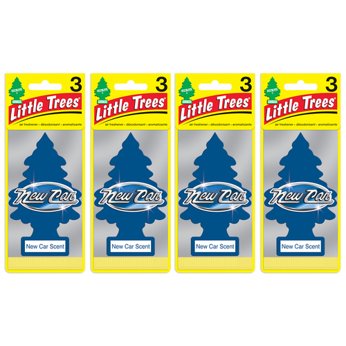 4PK Little Tree 3 Pack New Car Car Air Freshener Long-Lasting Scent 12x4cm