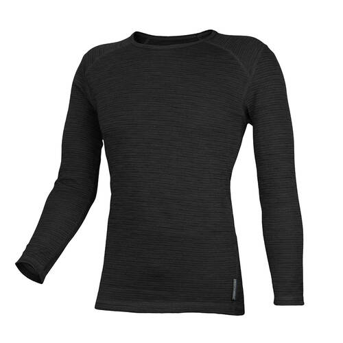 Wilderness Mens Long Sleeve Tee Top Size XL Thermal Activewear Black