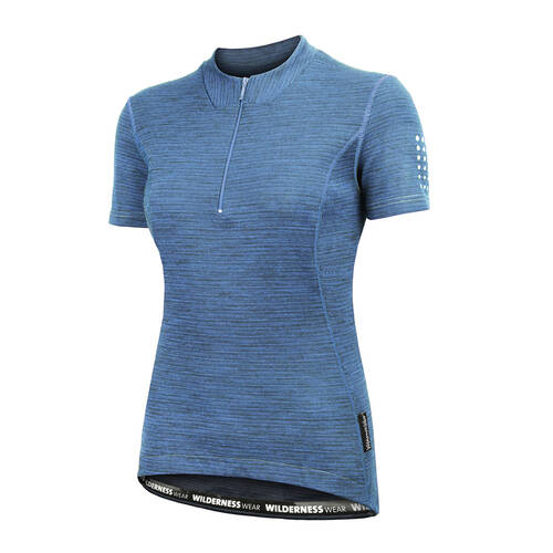 Wilderness Women Short Sleeve Cycle Jersey Top Size 14 Thermal Activewear Glacier