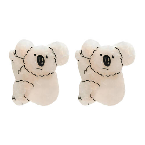 2PK Urban Koala Claw Clip Women's Hair Accessory White