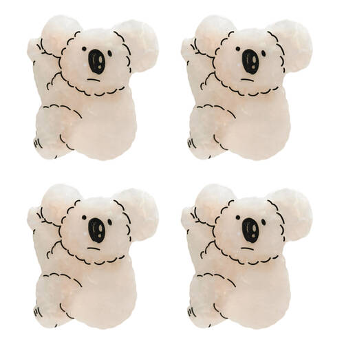 4PK Urban Koala Claw Clip Women's Hair Accessory White