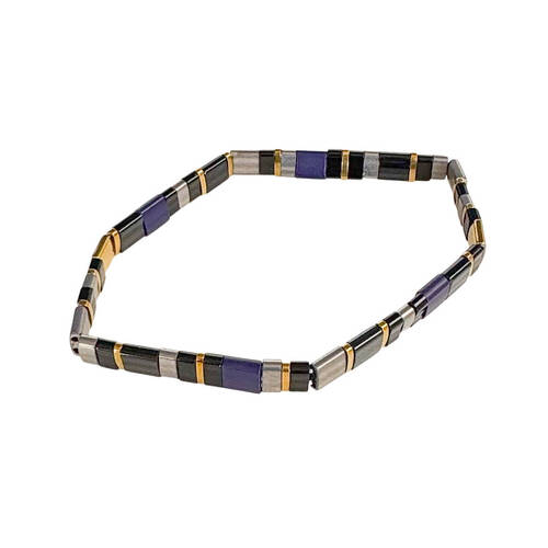 Urban Acrylic Journey Stretch Bracelet Women's Jewellery 16cm Midnight/Blue