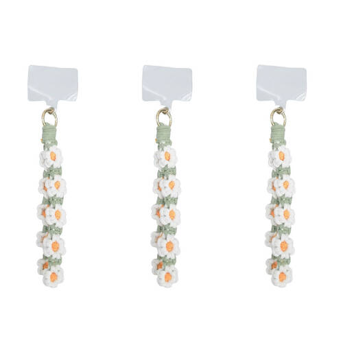3PK Urban Daisy Universal Phone Wrist Strap Cord Accessory Green/White