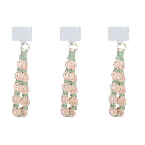 3PK Urban Daisy Universal Phone Wrist Strap Cord Accessory Pink/Green
