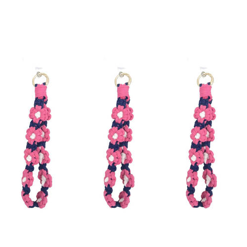 3PK Urban Daisy Universal Phone Wrist Strap Cord Accessory Navy/Fuscia