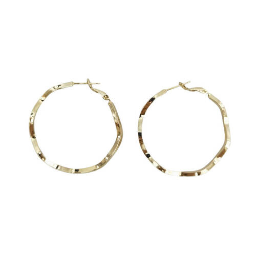2pc Urban Zanzibar Large Hoop Earrings Pair Women's Jewellery Gold