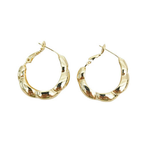 2pc Urban Zanzibar Twist Hoop Earrings Pair Women's Jewellery Gold