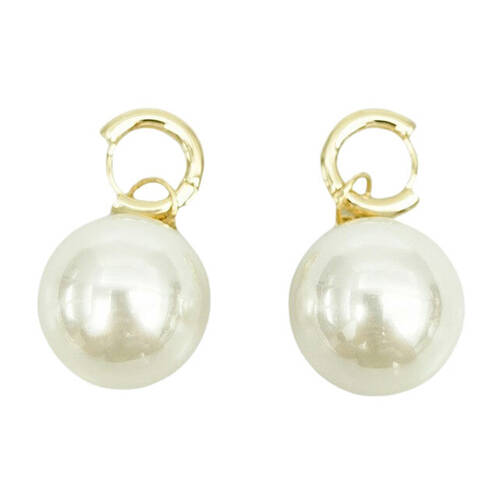 2pc Urban Zanzibar Large Pearl Earrings Pair Women's Jewellery Gold