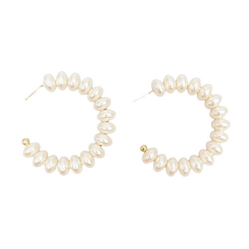 2pc Urban Zanzibar Oval Pearl Earrings Pair Women's Jewellery Gold
