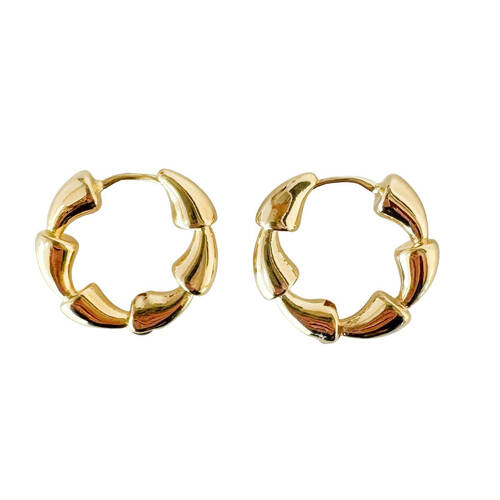 2pc Urban Zanzibar Bulb Hoop Earrings Pair Women's Jewellery Gold