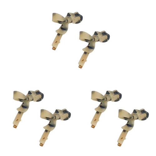 3x 2pc Urban Acrylic Tortoiseshell Bow Hair Clip Set Accessory Black//Cream