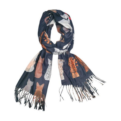 Urban Sassy Cat Scarf Womens Fashion Neck Wrap - Midnight
