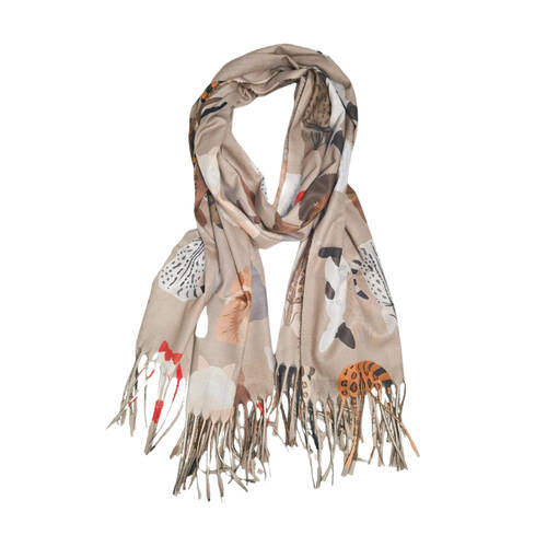 Urban Sassy Cat Scarf Womens Fashion Neck Wrap - Bisque