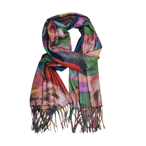 Urban Millie Scarf Womens Fashion Neck Wrap - Fuchsia Grey