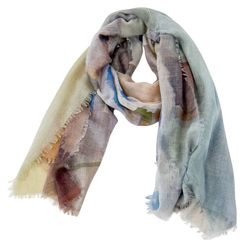 Urban Giverney Silk-Feel Scarf Women's Accessory 180x90cm Beige/Orange