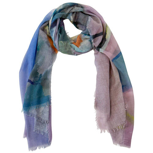 Urban Giverney Silk-Feel Scarf Women's Accessory 90x180cm Blue/Purple