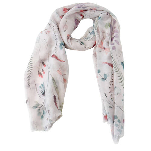 Urban Meadows Silk-Feel Scarf Women's Accessory 90x180cm Pink
