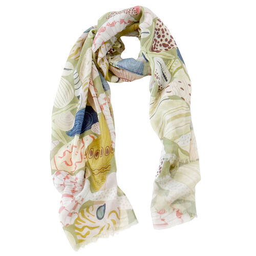 Urban Tidal Silk-Feel Scarf Women's Accessory 90x180cm Green