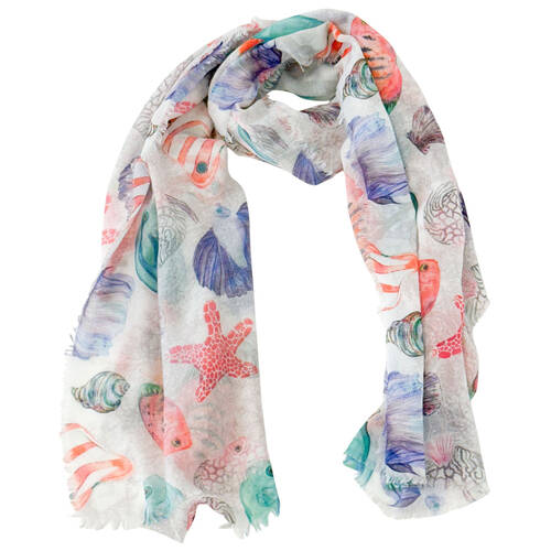 Urban Reef Silk-Feel Scarf Women's Accessory 90x180cm Beige/Pink