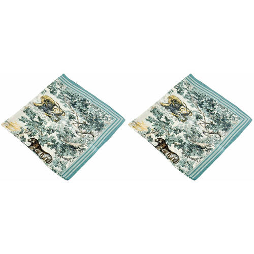 2PK Urban Exotica Square Silk-Feel Scarf Women's Accessory 90x90cm Green