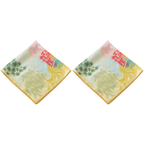 2PK Urban Marais Mini Square Silk-Feel Scarf Women's Accessory 53x53cm Mustard