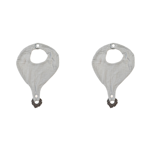 2x Urban Bubsy 20x28cm Cotton Bib w/ Silicone Teether - Blue