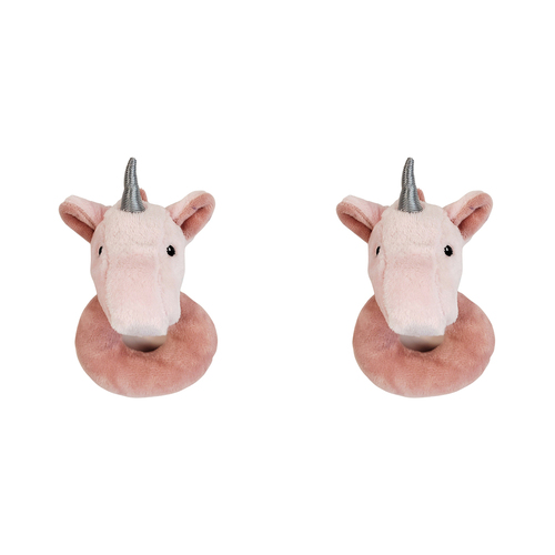 2x Urban Unicorn 13cm Rattle Baby/Infant Animal Toy - Pink