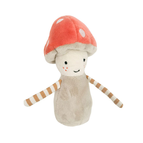 Urban Toadstool Cute Rattle Toy for Kids Red & Bisque 13cm