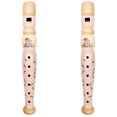2PK Urban Products Flowers Recorder Musical Toy Pink 20cm 10M+