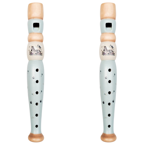 2PK Urban Products Flowers Recorder Musical Toy Blue 20cm 10M+
