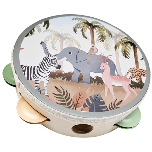 Urban Products African Animals Tambourine Musical Toy Green 10M+
