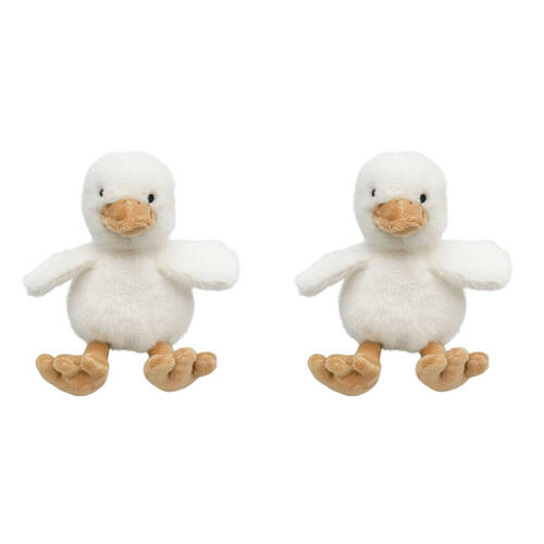 2PK Urban Duckling Stuffed Animal Plush Baby Soft Toy 20cm Beige/White