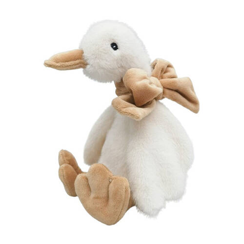 Urban Duck Stuffed Animal Plush Baby Soft Toy 30cm Beige/White