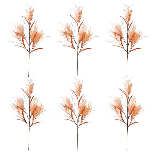 6PK Urban Faux Feather Plant Branch Indoor Home Decor 79cm Blush