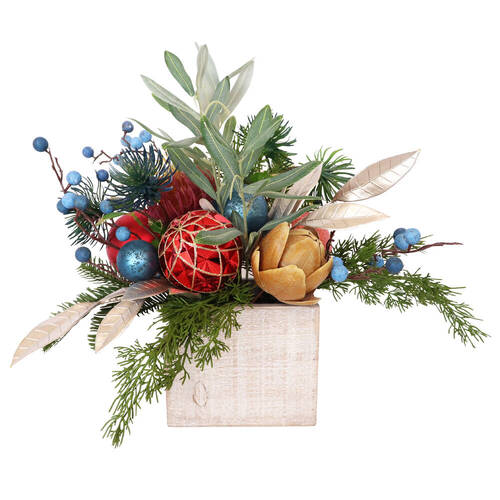 Urban Bright Floral Centre Piece Christmas Decoration 38cm Multicoloured