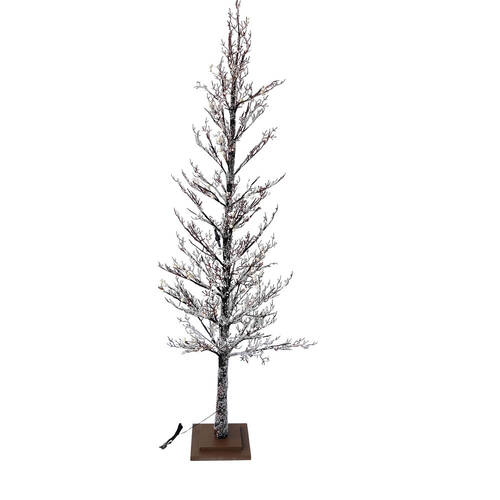 Urban Woodsy Crystal Christmas Tree Indoor Decoration 180x90cm Natural