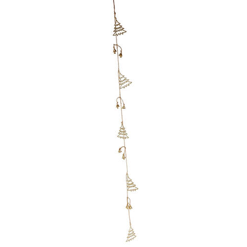 Urban Metal Glitter Tree Garland Christmas Decorations 120cm Gold