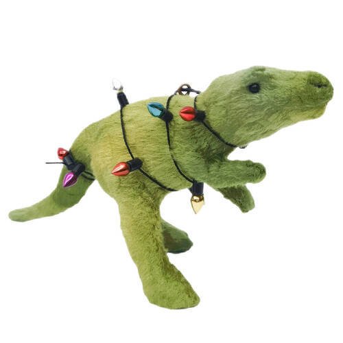 Urban Rexy Dinosaur Hanging Christmas Tree Decoration 14cm Green
