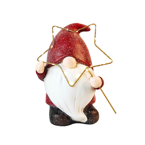 Urban Santa Holding Tree/Star w/ Lights - Assorted