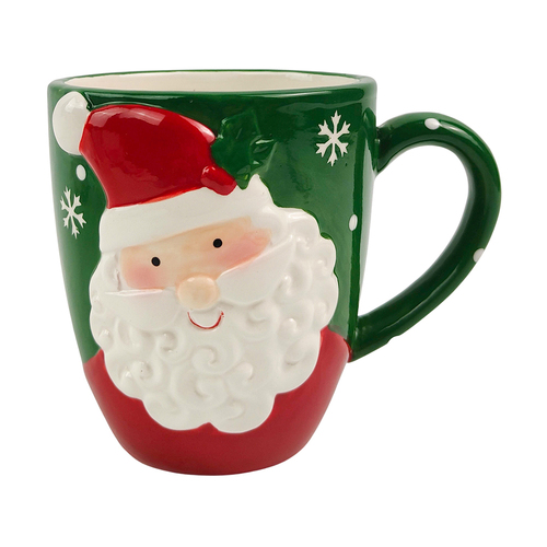 Urban Santa 11cm Ceramic Mug w/ Handle Xmas Display Cup - Red/Green