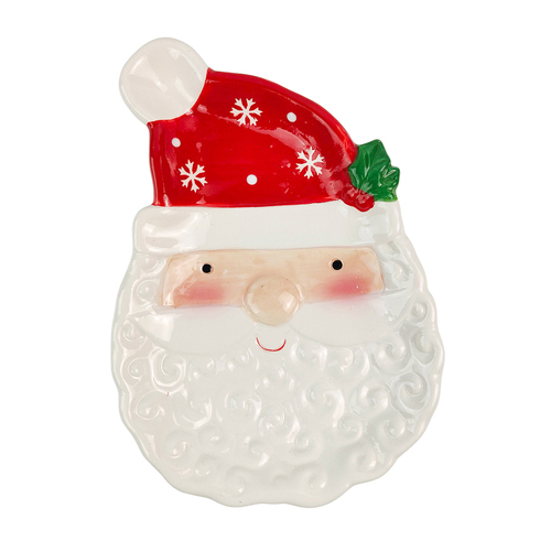 Urban 21cm Ceramic Santa Plate/Dish Home Decor Display - Red/White