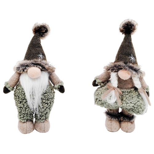 Urban Woolly Mr Mrs Tomte Decoration Sage Decorative Seasonal Decor