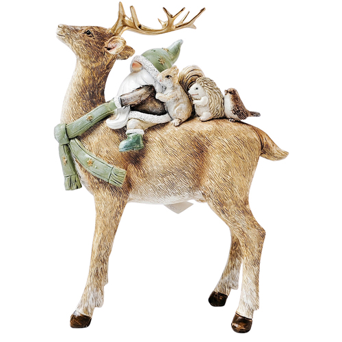 Urban Reindeer with friends Ornament Sage Brown Decorative Seasonal Decor