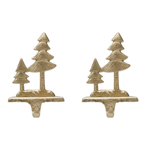 2PK Urban Metal Tree Hook Christmas Decoration Ornament 20cm Gold