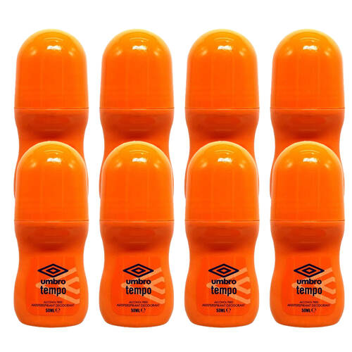 8PK Umbro Men Compact Anti-Perspirant Underarm Roll On Deodorant 50ml Tempo