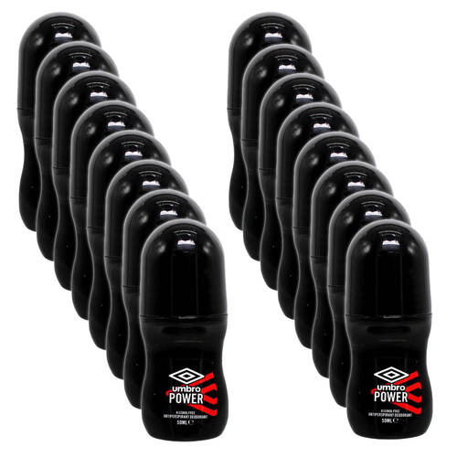 16PK Umbro Men Compact Anti-Perspirant Underarm Roll On Deodorant 50ml Power